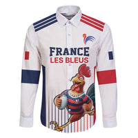 France Rugby Custom Family Matching Puletasi and Hawaiian Shirt Come on Les Bleus White Style