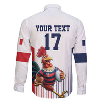 France Rugby Custom Family Matching Short Sleeve Bodycon Dress and Hawaiian Shirt Come on Les Bleus White Style