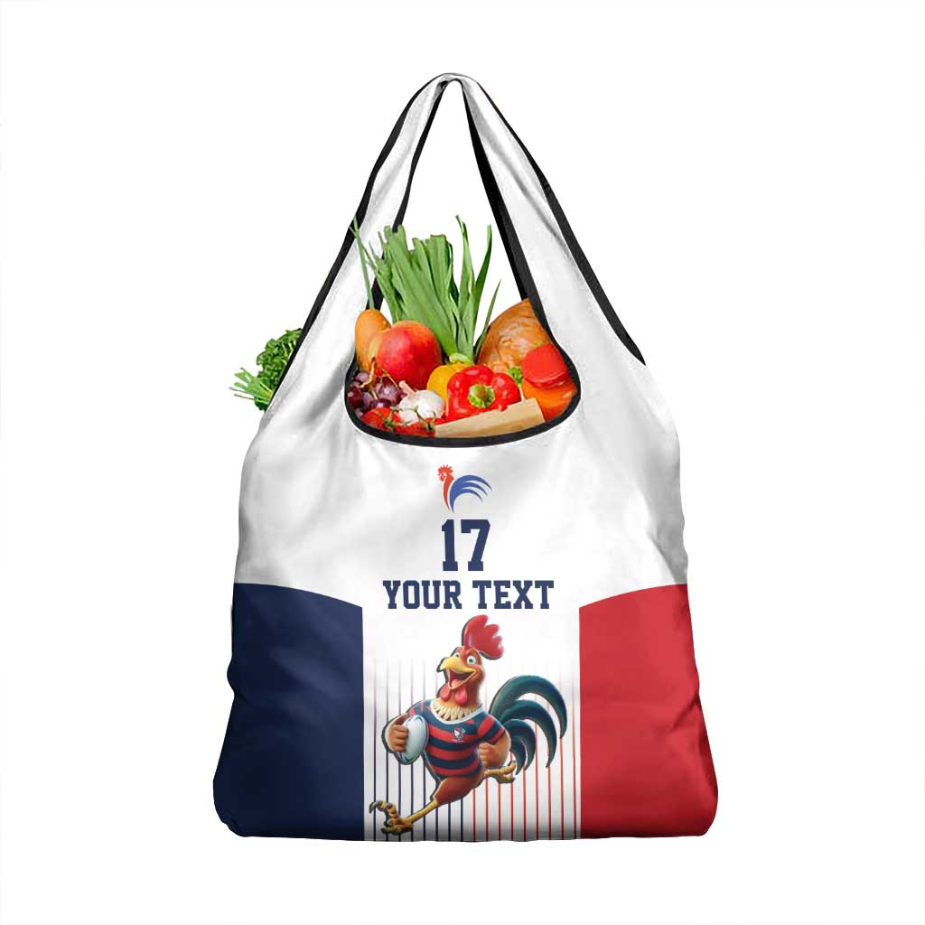 France Rugby Custom Grocery Bag Come on Les Bleus White Style