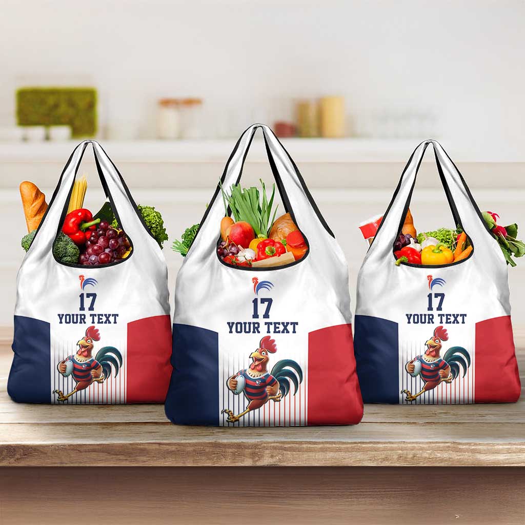 France Rugby Custom Grocery Bag Come on Les Bleus White Style