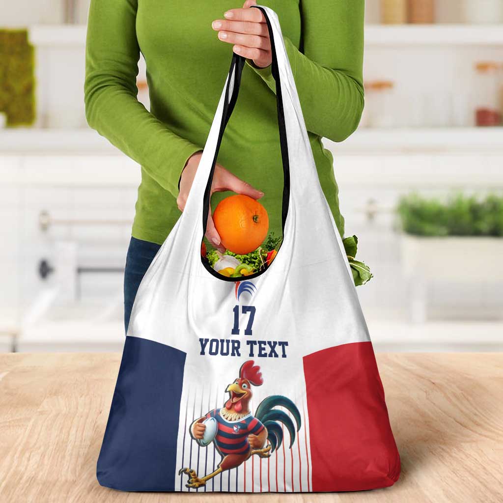 France Rugby Custom Grocery Bag Come on Les Bleus White Style