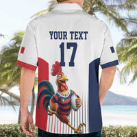 France Rugby Custom Hawaiian Shirt Come on Les Bleus White Style