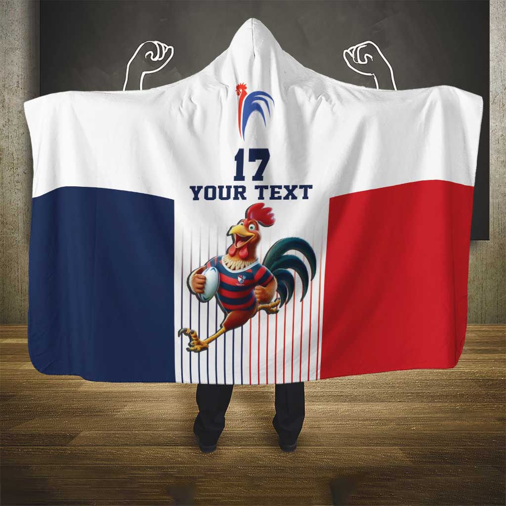 France Rugby Custom Hooded Blanket Come on Les Bleus White Style