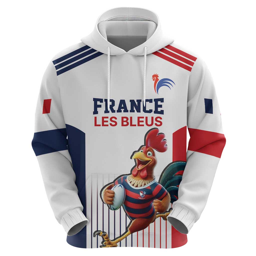 France Rugby Custom Hoodie Come on Les Bleus White Style