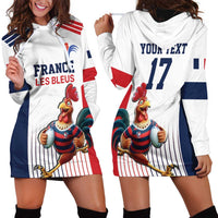 France Rugby Custom Hoodie Dress Come on Les Bleus White Style
