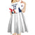France Rugby Custom Kid Short Sleeve Dress Come on Les Bleus White Style