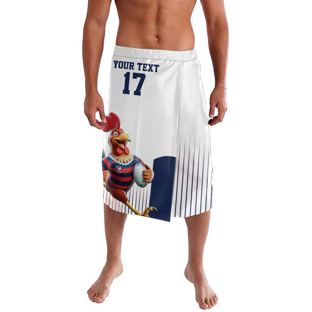 France Rugby Custom Lavalava Come on Les Bleus White Style