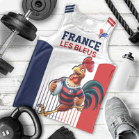 France Rugby Custom Men Tank Top Come on Les Bleus White Style