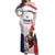 France Rugby Custom Off Shoulder Maxi Dress Come on Les Bleus White Style