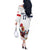 France Rugby Custom Off The Shoulder Long Sleeve Dress Come on Les Bleus White Style