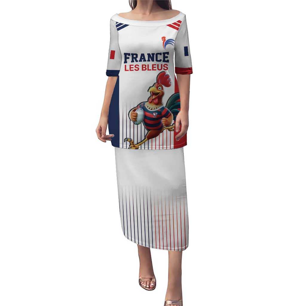 France Rugby Custom Puletasi Come on Les Bleus White Style