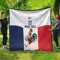 France Rugby Custom Quilt Come on Les Bleus White Style