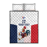 France Rugby Custom Quilt Bed Set Come on Les Bleus White Style