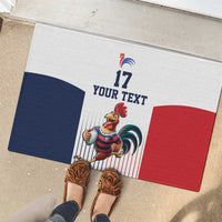 France Rugby Custom Rubber Doormat Come on Les Bleus White Style