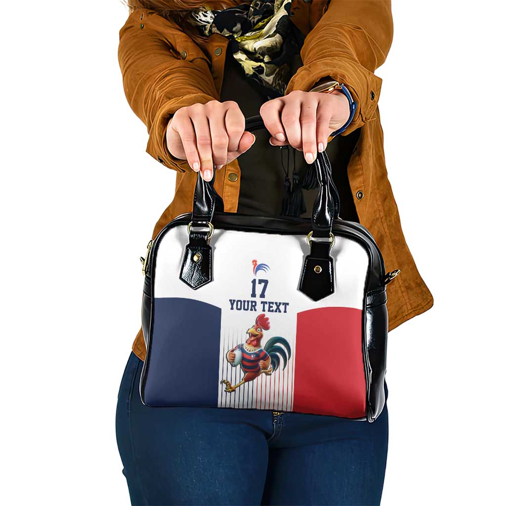 France Rugby Custom Shoulder Handbag Come on Les Bleus White Style