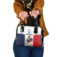 France Rugby Custom Shoulder Handbag Come on Les Bleus White Style
