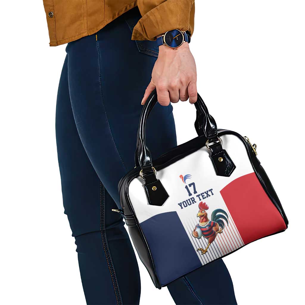 France Rugby Custom Shoulder Handbag Come on Les Bleus White Style