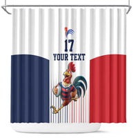 France Rugby Custom Shower Curtain Come on Les Bleus White Style