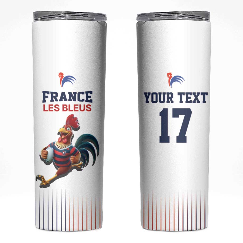 France Rugby Custom Skinny Tumbler Come on Les Bleus White Style