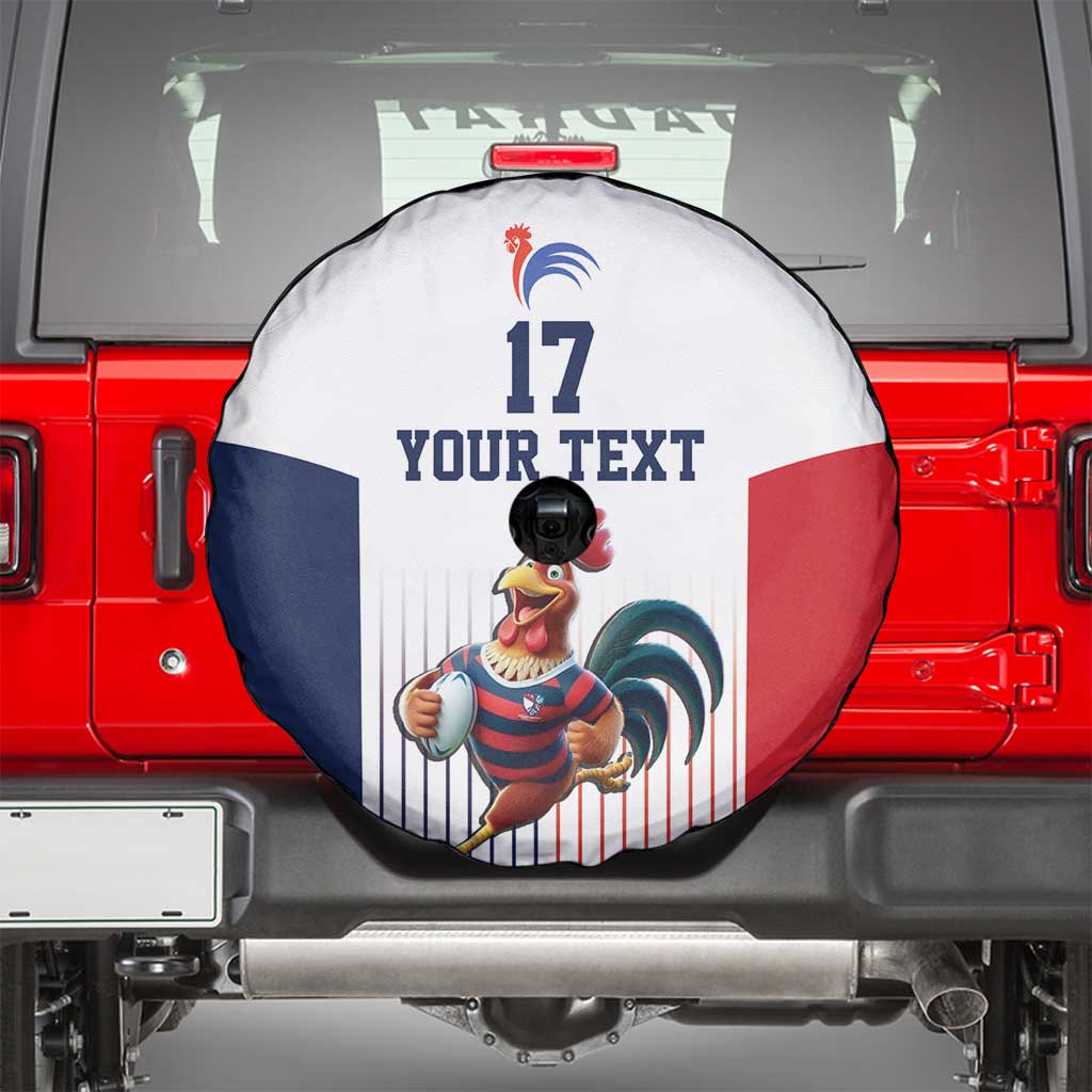 France Rugby Custom Spare Tire Cover Come on Les Bleus White Style