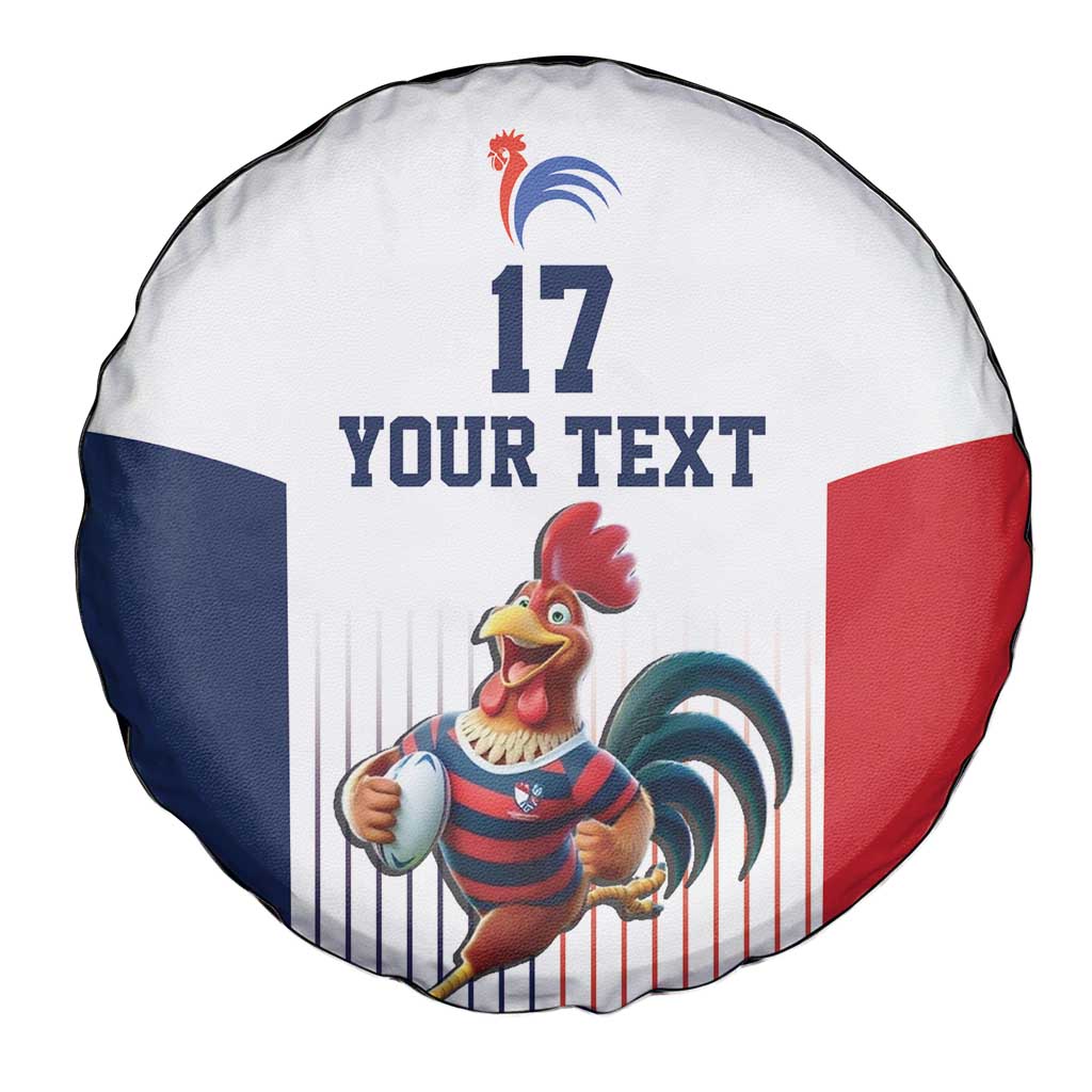 France Rugby Custom Spare Tire Cover Come on Les Bleus White Style
