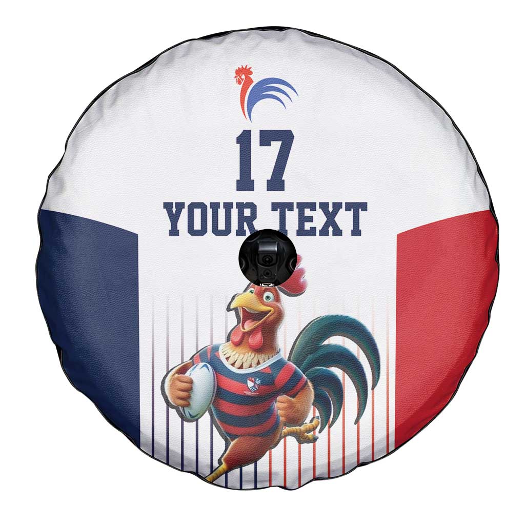 France Rugby Custom Spare Tire Cover Come on Les Bleus White Style