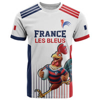 France Rugby Custom T Shirt Come on Les Bleus White Style