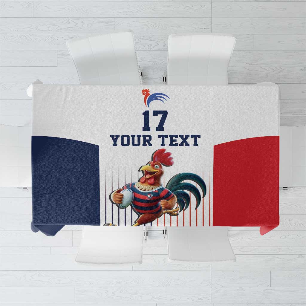 France Rugby Custom Tablecloth Come on Les Bleus White Style