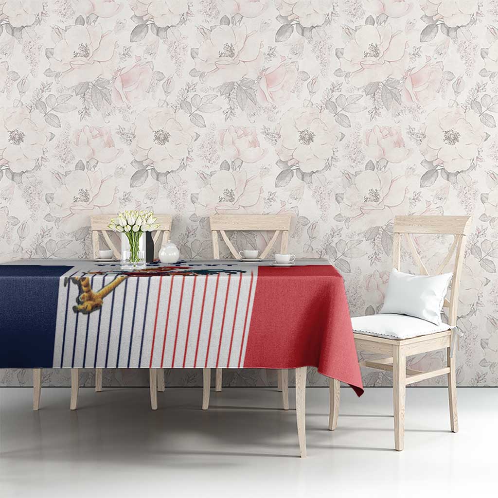 France Rugby Custom Tablecloth Come on Les Bleus White Style