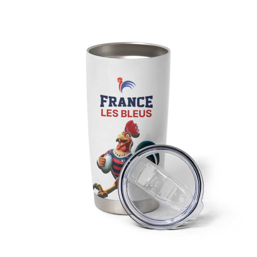 France Rugby Custom Tumbler Cup Come on Les Bleus White Style