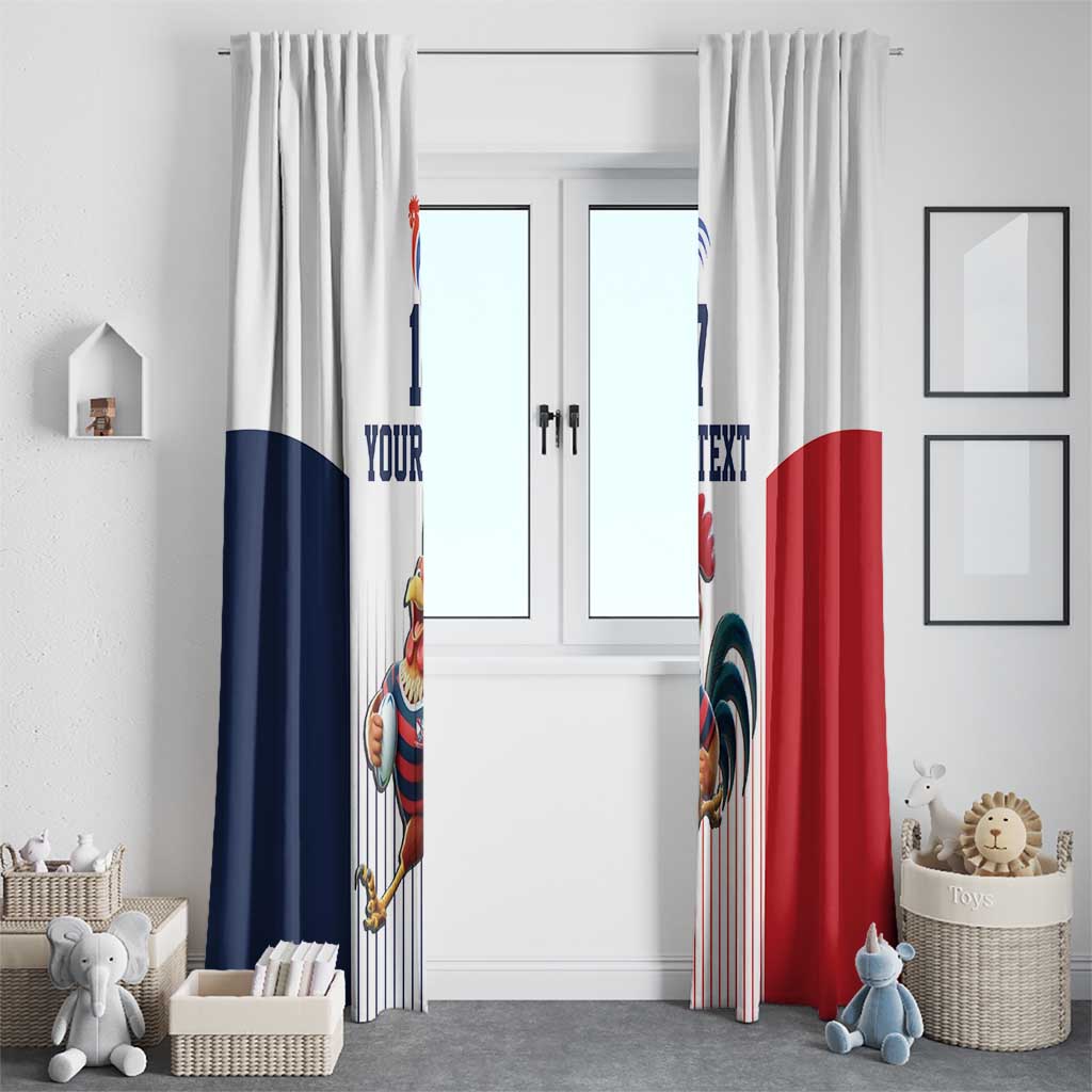 France Rugby Custom Window Curtain Come on Les Bleus White Style