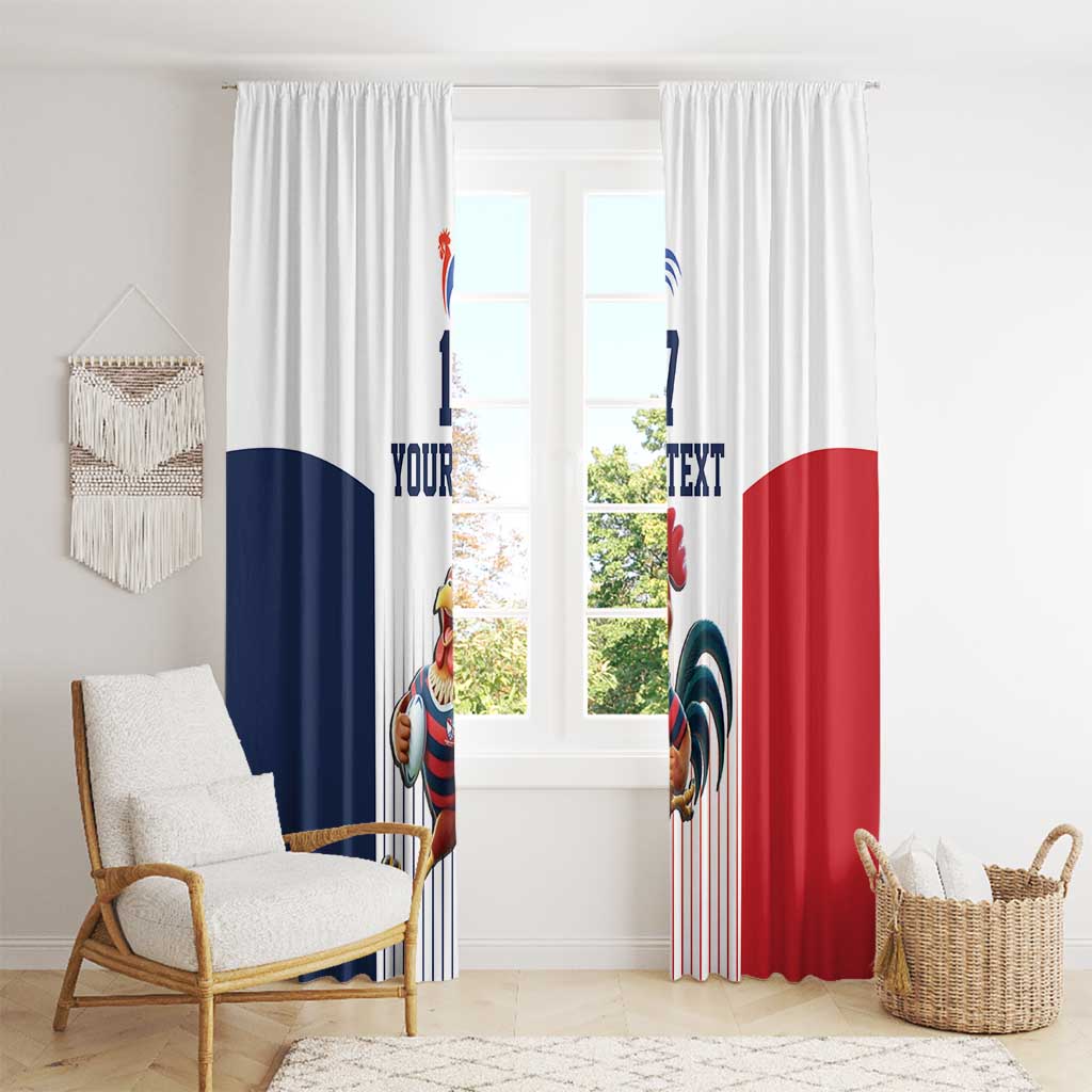 France Rugby Custom Window Curtain Come on Les Bleus White Style