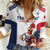 France Rugby Custom Women Casual Shirt Come on Les Bleus White Style