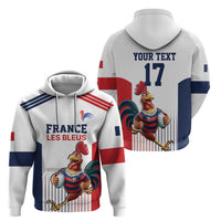 France Rugby Custom Zip Hoodie Come on Les Bleus White Style