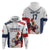 France Rugby Custom Zip Hoodie Come on Les Bleus White Style