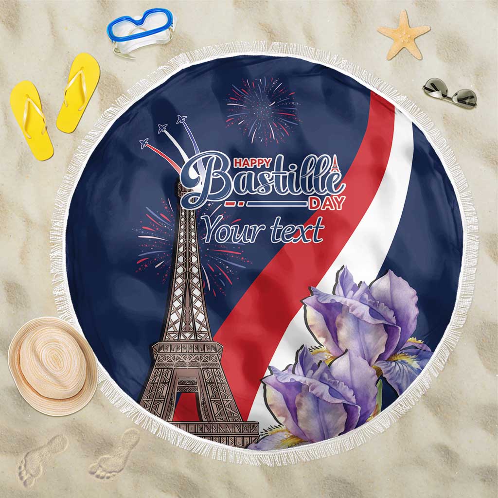Personalized France Bastille Day Beach Blanket Le 14 Juillet