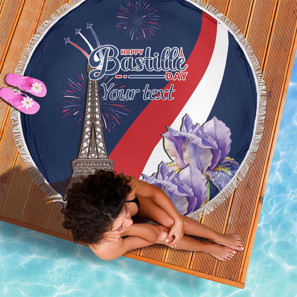 Personalized France Bastille Day Beach Blanket Le 14 Juillet