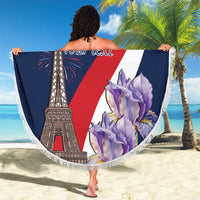 Personalized France Bastille Day Beach Blanket Le 14 Juillet