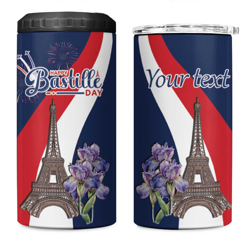 Personalized France Bastille Day 4 in 1 Can Cooler Tumbler Le 14 Juillet