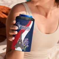 Personalized France Bastille Day 4 in 1 Can Cooler Tumbler Le 14 Juillet