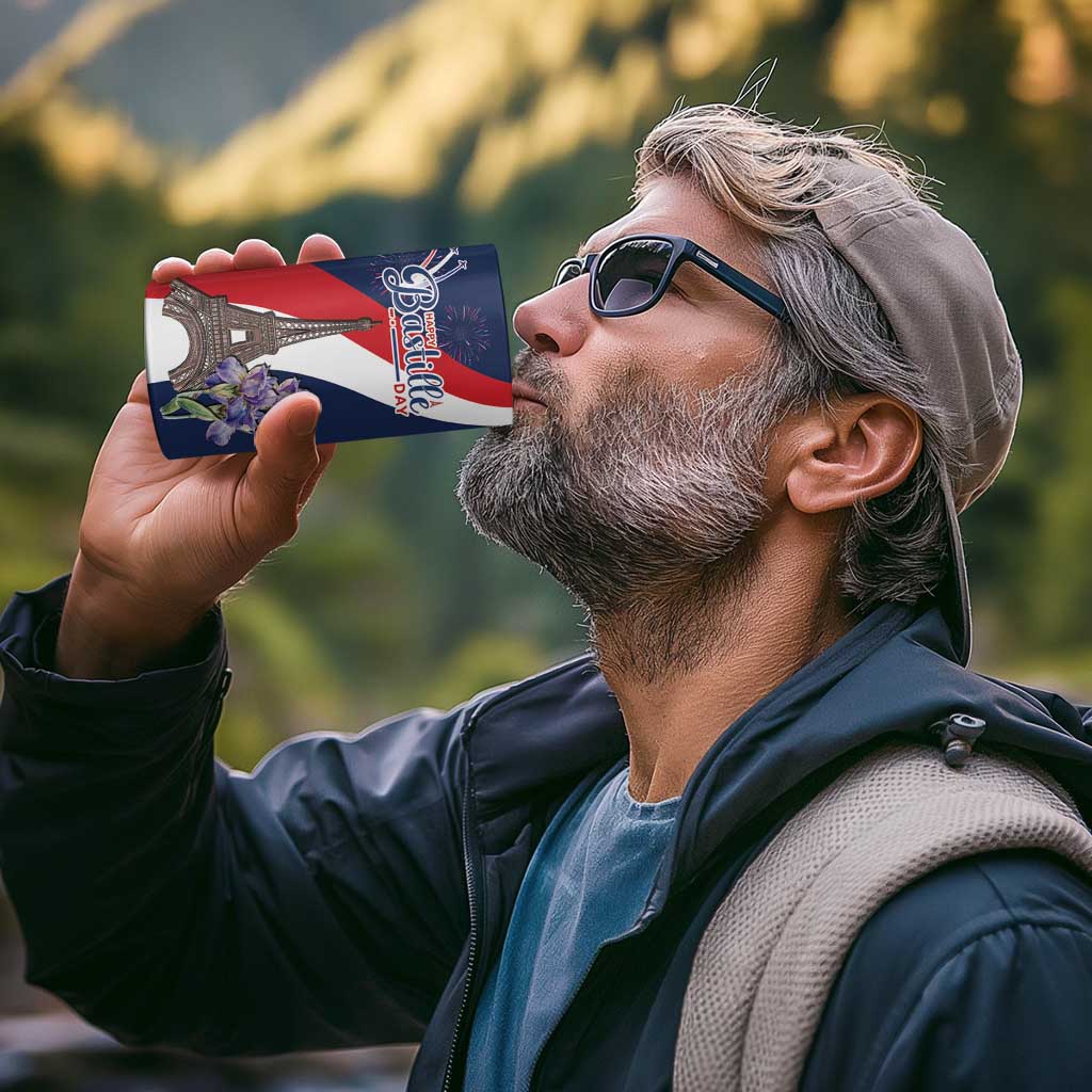 Personalized France Bastille Day 4 in 1 Can Cooler Tumbler Le 14 Juillet