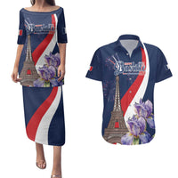 Personalized France Bastille Day Couples Matching Puletasi and Hawaiian Shirt Le 14 Juillet