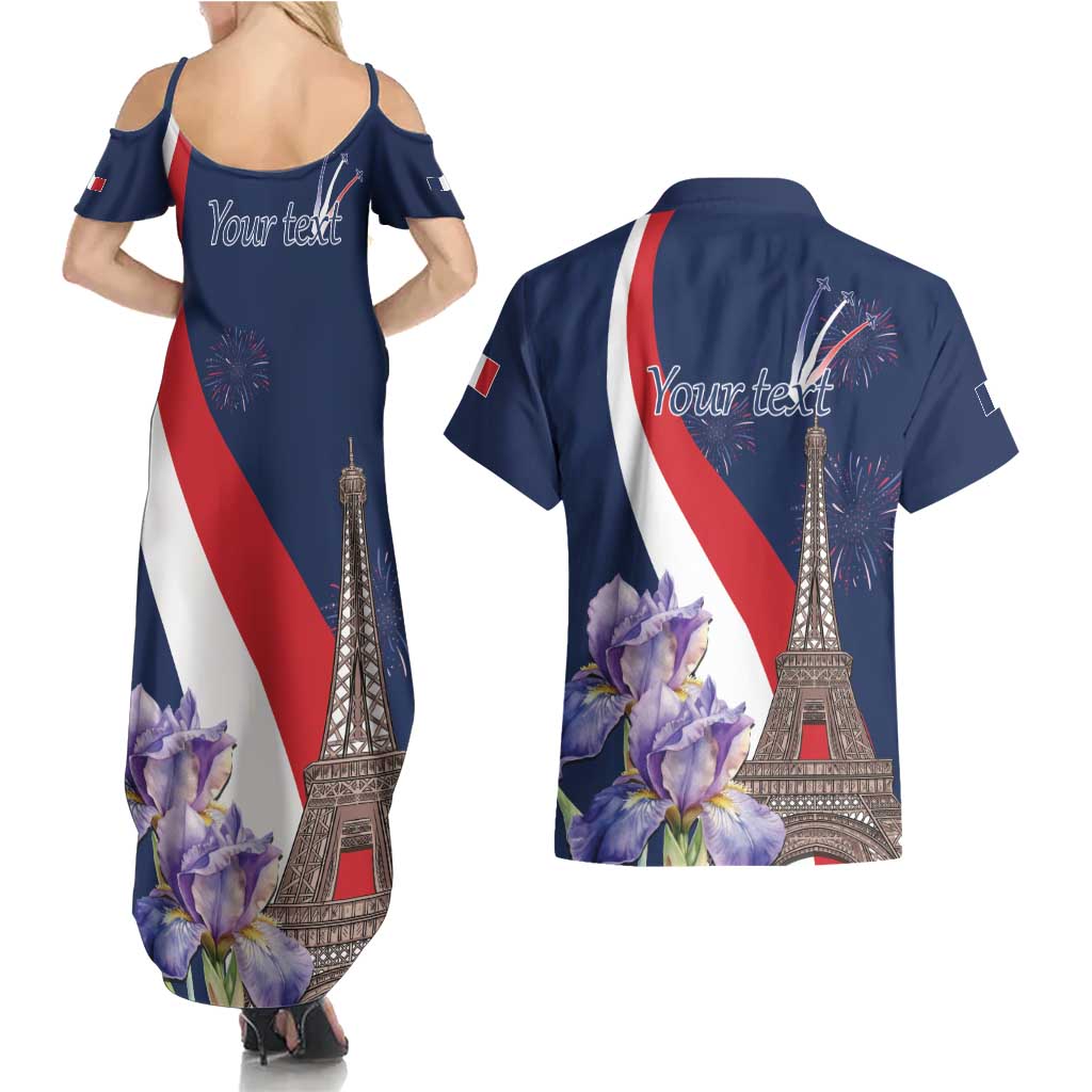 Personalized France Bastille Day Couples Matching Summer Maxi Dress and Hawaiian Shirt Le 14 Juillet