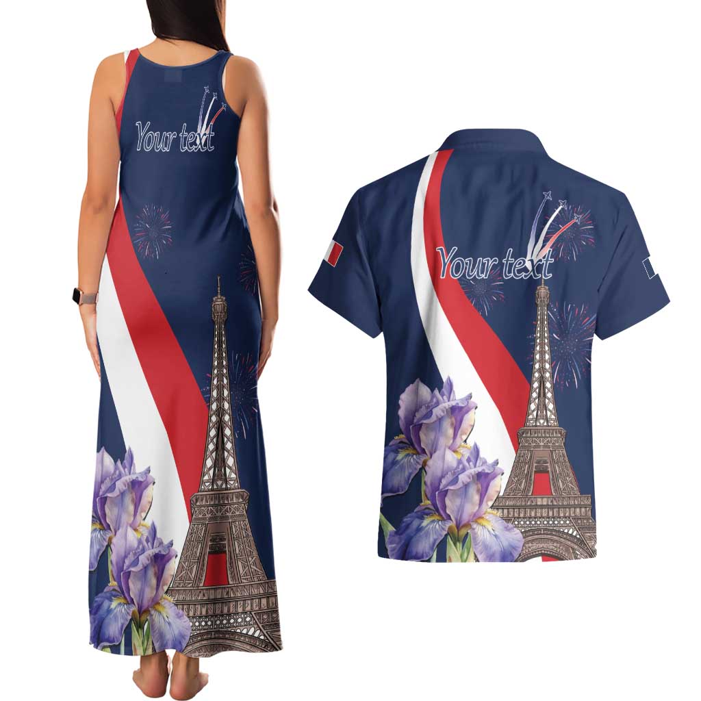 Personalized France Bastille Day Couples Matching Tank Maxi Dress and Hawaiian Shirt Le 14 Juillet