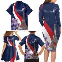 Personalized France Bastille Day Family Matching Long Sleeve Bodycon Dress and Hawaiian Shirt Le 14 Juillet