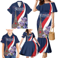 Personalized France Bastille Day Family Matching Mermaid Dress and Hawaiian Shirt Le 14 Juillet