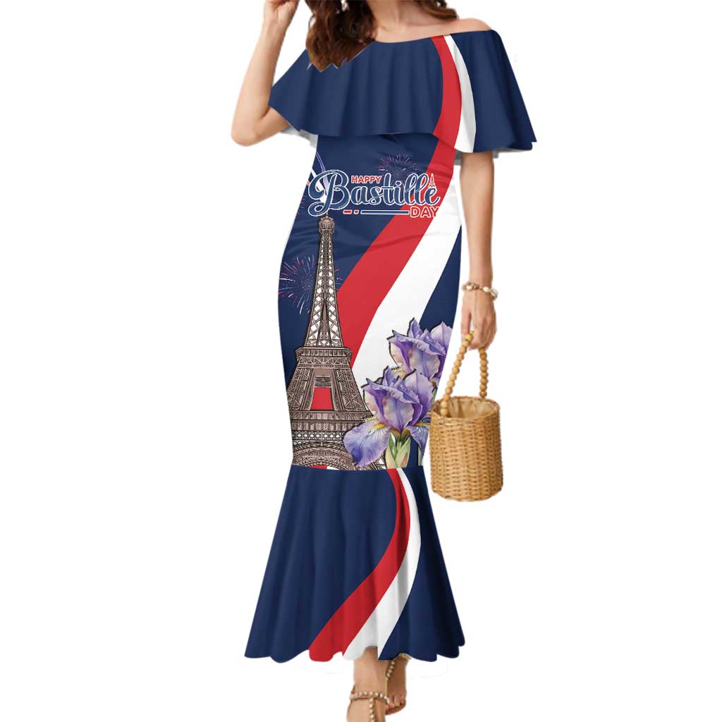 Personalized France Bastille Day Family Matching Mermaid Dress and Hawaiian Shirt Le 14 Juillet