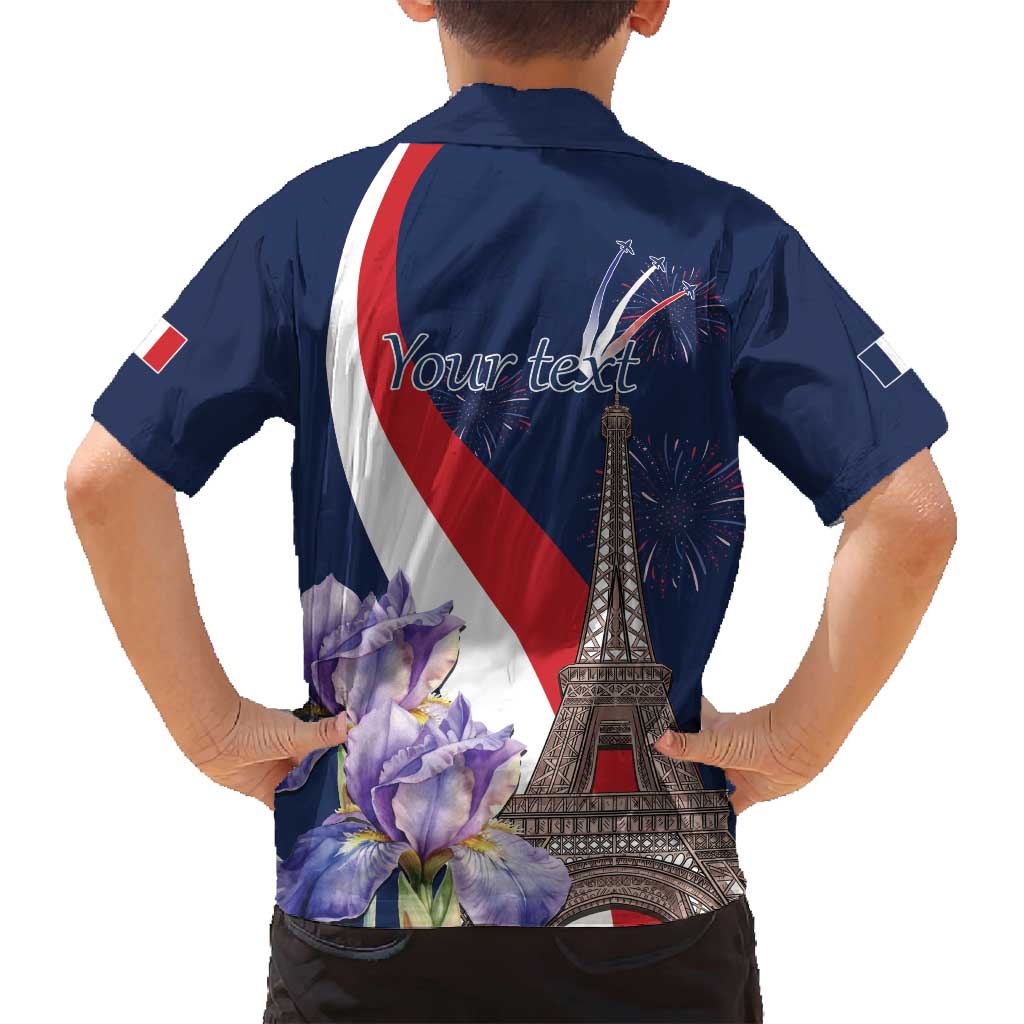 Personalized France Bastille Day Family Matching Off Shoulder Short Dress and Hawaiian Shirt Le 14 Juillet