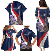 Personalized France Bastille Day Family Matching Puletasi and Hawaiian Shirt Le 14 Juillet