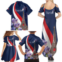 Personalized France Bastille Day Family Matching Summer Maxi Dress and Hawaiian Shirt Le 14 Juillet
